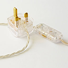 transparent in-line cable Rocker table lamp switch